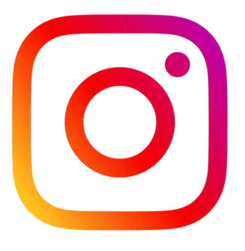 Instagram logo with gradient colors.
